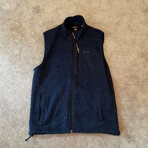Orvis Sweater Fleece Vest Navy Blue Medium